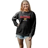 Blue 84 Women's NHL Officially Licensed Pocket Crewneck Sweatshirt Embroidery Alternate Color