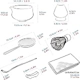 TEANAGOO 7-Piece Matcha Set Ceramic Bowl Whisk Chawan Chashaku Gift view 9
