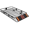 Euker 64 x 39 x 6 Inch Roof Rack Cargo Carrier, 200LB Heavy Duty Universal Roof Rack Basket, Car Top Luggage Holder Carrier Basket for Cars & SUVs, Truck or RV Camping Storage Steel Construction