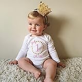 Personalised Baby Vest With Number 1 For 1st Birthday Baby Grow