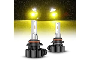 SEALIGHT 9006 LED Fog Light Bulbs Yellow, 600% Brightness 9006 HB4 LED Fog Light, 3000K Amber Strong Penetration 9006 Fog Light Led Bulb Yellow Replacement For Cars,Trucks(Pack of 2)