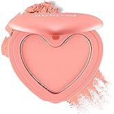 lilybyred Luv Beam Cheek | Heart-Shaped Korean Powder Blush, Soft Matte Finish with Subtle Shimmer, Blendable & Buildable, Lightweight & Long-Lasting, Natural Flush, 0.16 oz. (01 Loveable Coral)