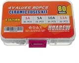 HUAREW Ceramic Tube Fuses 6.3x25mm 3 5 10 13A 240V 80pcs Kit view 3