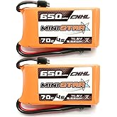CNHL 650mAh 4S Lipo Battery 14.8V 70C with XT30 Plug for RC Mini Quad FPV Quadcopter Airplane Helicopter Racing Drone Hobby(2