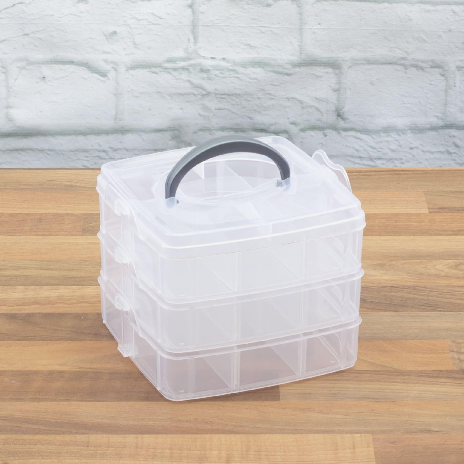 Dihl 3 Tier 18 Parts Craft Beads Jewellery Storage Organiser Hobby Case Tool Box