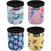 CM Soft Neoprene 7.5 Fl Oz Mini Can Sleeves Insulators Can Cooler Sleek Can Covers for Energy Drink & Beer Cans (7.5 OZ Nature Pattern (4 Pcs))