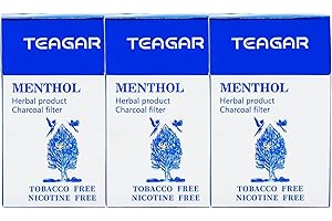 TEAGAR Herbal Cigarettes, Nicotine Free & Tobacco Free - Cigarette Substitute (3 Packs / 60 Cigarettes) Flavor: Menthol