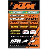 D'cor Visuals Decal Sheet for Dirt Bike &amp; Motocross &ndash; 12 Mil Thick Vinyl, Compatible with KTM, Dunlop, FMF, Motorex, Acerbis, 100%, Alpinestars &ndash; Motorcycle Graphics Kit &ndash; 19&rdquo;x12&rdquo;
