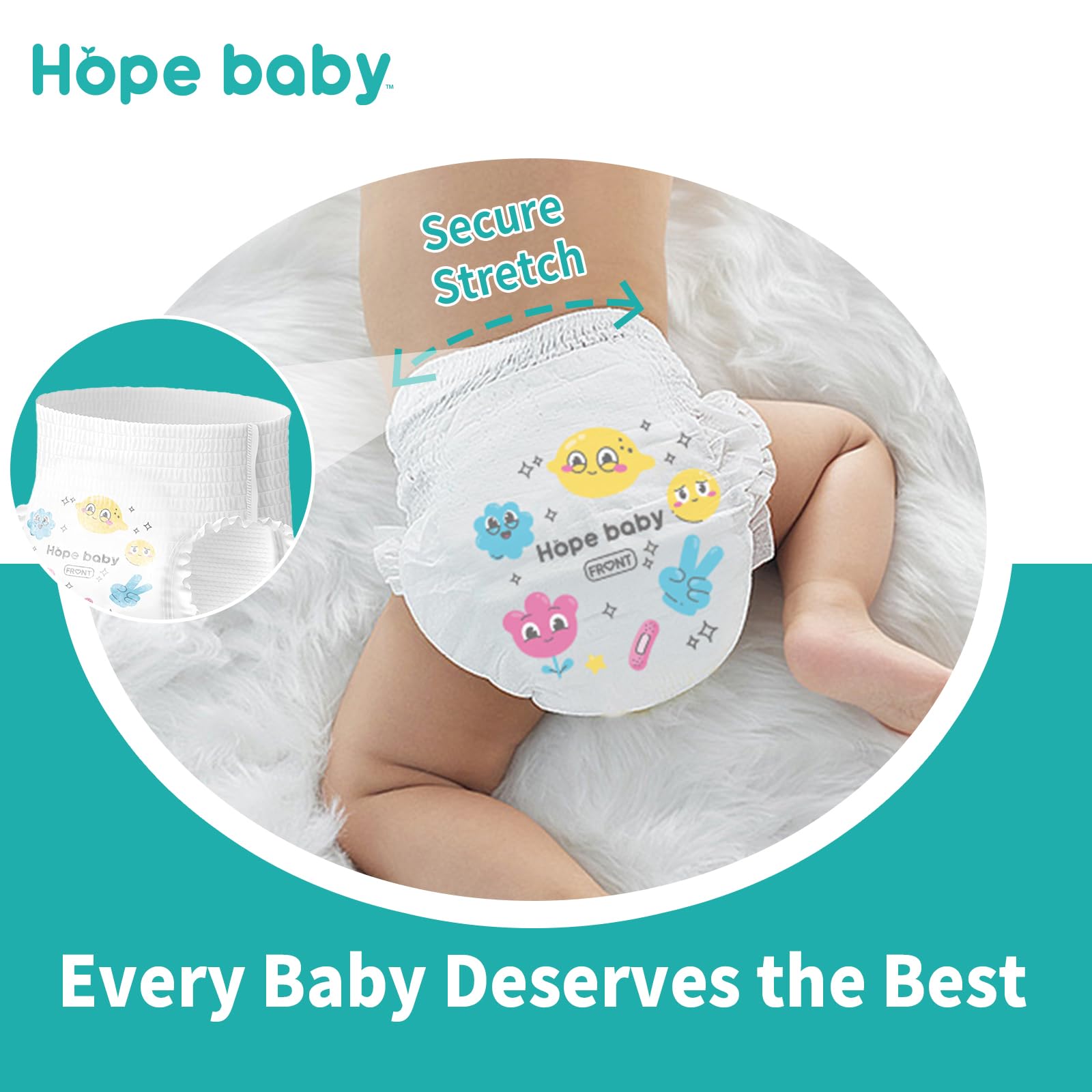 HOPE BABY 3T-4T (22-37 LBS), 66 Count Premium Training Underwear, Baby Diapers Toddler Potty Training Pants, Hypoallergenic with Skin