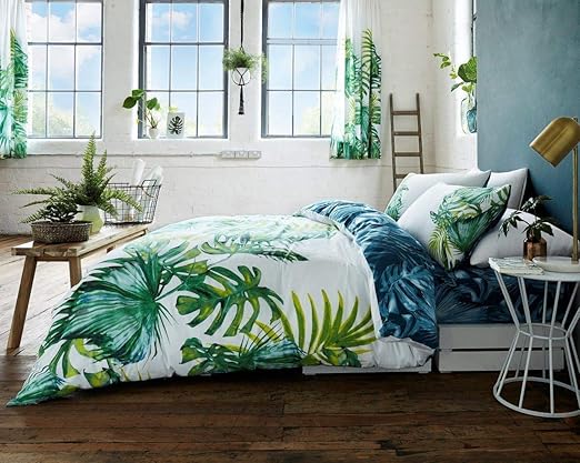 Gaveno Cavailia Tropical Leaf Luxurious Floral Matching Curtain