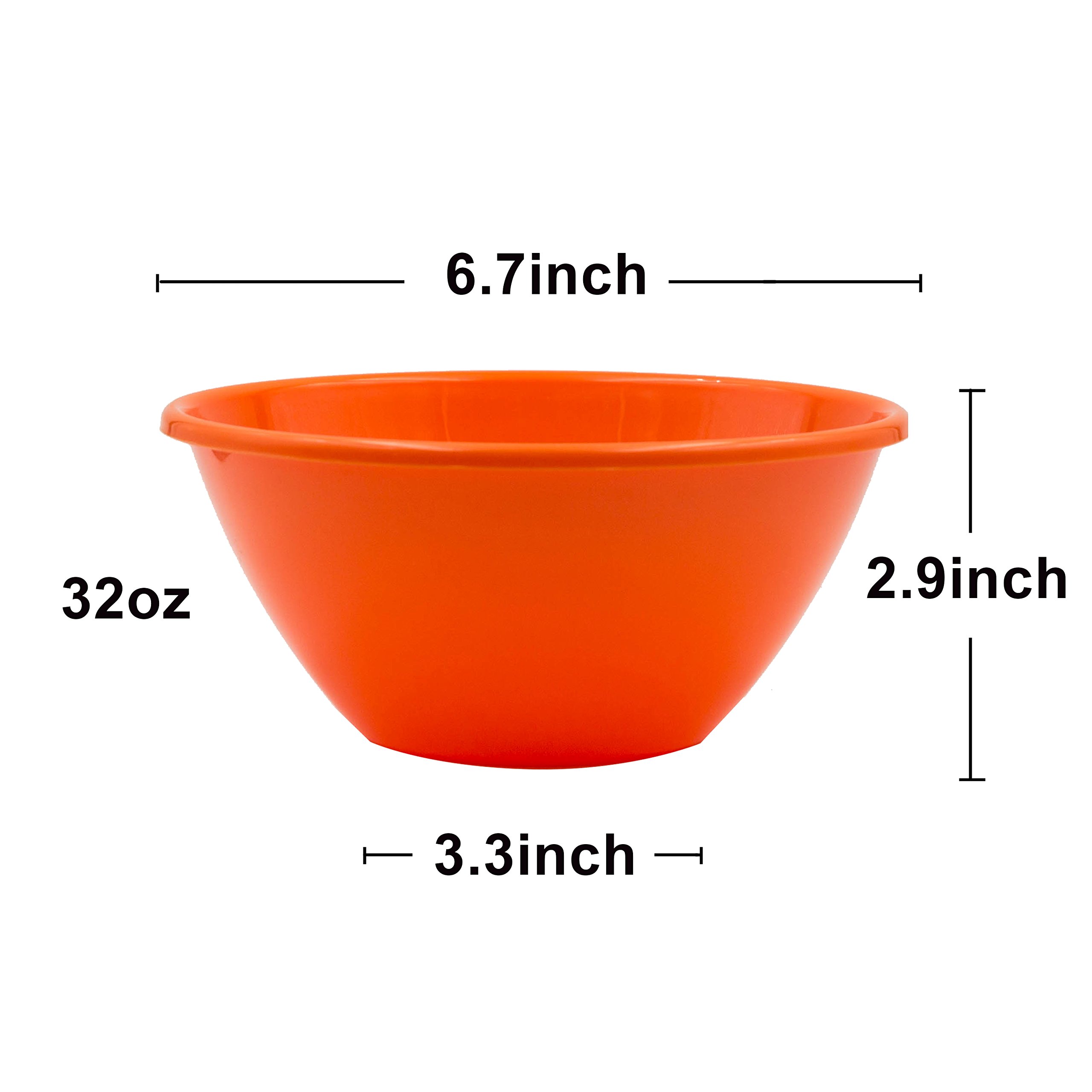 Youngever 32 ounce Plastic Bowls, Large Cereal Bowls, Large Soup Bowls
