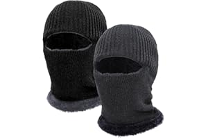 2 Pcs Knitted Ski Mask Warm Balaclava Face Mask for Men Women Knitted Fleece Full Face Cover for Outdoor Sports Cycling