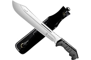 Dream Reach Heavy Duty Machete - Portable Full Tang Outdoor Knife with Sheath Strap for Camping Hiking Gift for Men 9.6 Inches