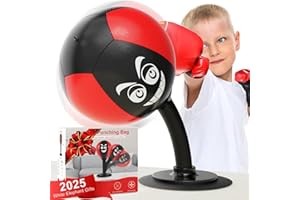 HZG Desktop Punching Bag, Stress Buster with Suction Cup for Office Table and Counters, Heavy Duty Stress Relief Ball, Desk Boxing Punch Ball, Funny Toys for Kids Coworkers and Friends