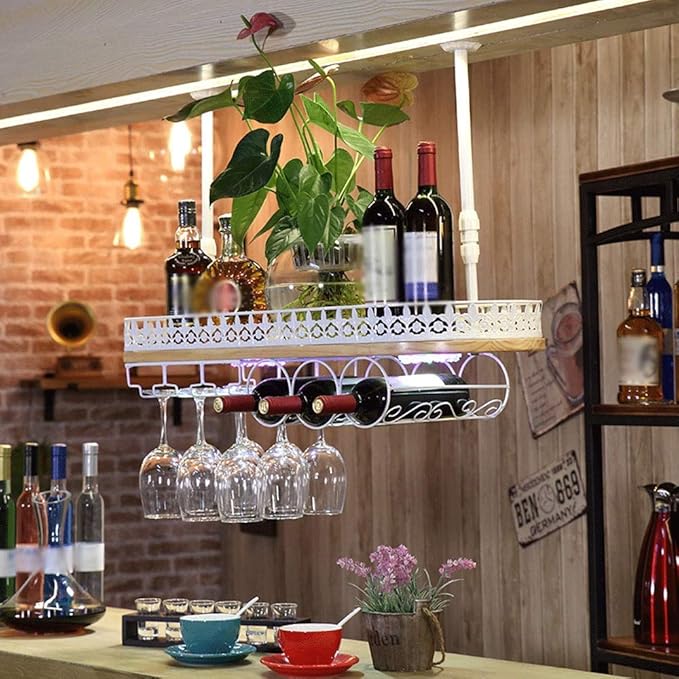 LXDDP Soporte para Copas Vino para Colgar Madera, Bastidor para vinos