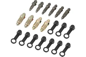 ACROPIX M6x1mm M7x1mm M8x1.25mm M10x1mm M10x1.25mm Banjo Bolt Bleeder Screw with Cap for Motorcycle Brake Master Cylinder Bla