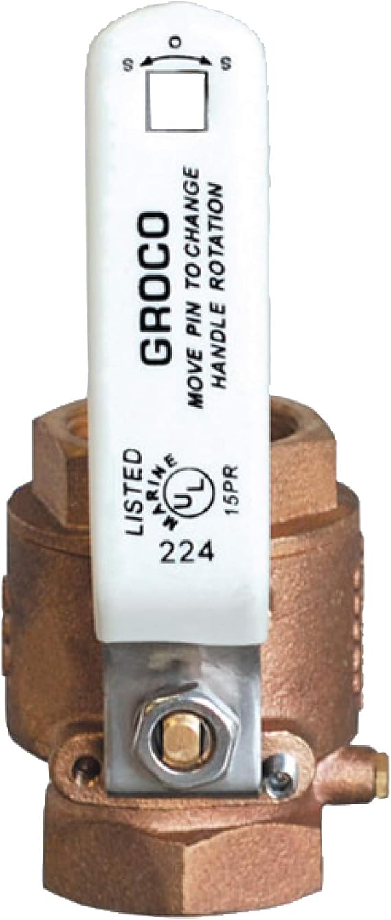 Groco Replacement Full Flow inLine BallValve, 3/4" Npt