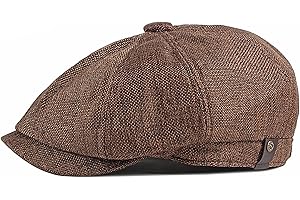BQCWOXF Newsboy Cap for Men 8 Panel Vintage Cabbie News Flat Gatsby Mens Hats Adjustable Linen Mens Hats