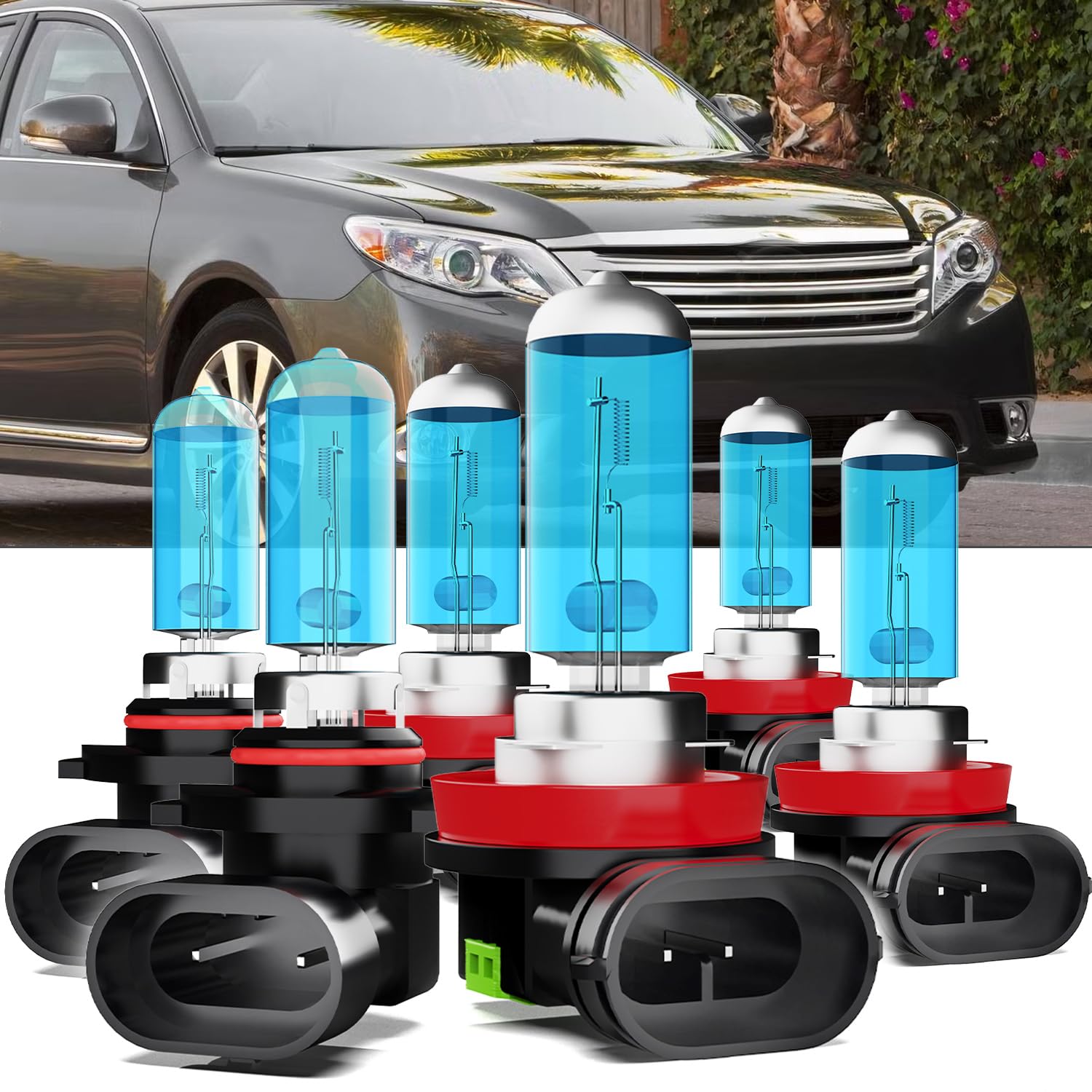 Photo 1 of TTDBDAN Upgraded Halogen Headlight Bulbs Fit For Toyota Avalon 2008-2012 Headlights,9005/H10/HB3 High Beam H11 Low Beam H11 Fog Lights High Performance headlights Bulb Combo,Plug n Play,6-Pack