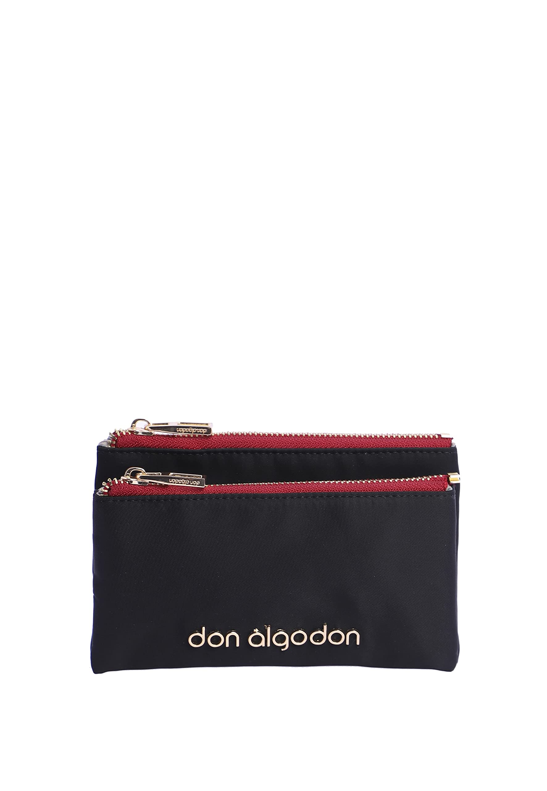DON ALGODON Simona Women's Purse and Purse 18 x 2 x 12 cm, Black, 18x2x12 cm, Womens Purse and Purse for Women