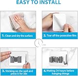 homeasy Mop Broom Holder 4 Pcs Stainless Steel Self Adhesive Wall Mounted Silver view 8
