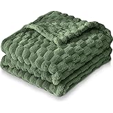HOMRITAR Baby Blanket for Boys Girls 3D Flannel Fleece Fluffy Blankets for Baby Soft Plush Breathable Bed Blanket for All Season Toddler Infant or Newborn (30 x 40 Inch, Olive Green)
