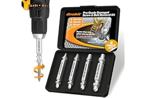 Alden 8440P Pro Grabit Broken Bolt and Damaged Screw Extractor 4 Piece Kit - Made in The USA