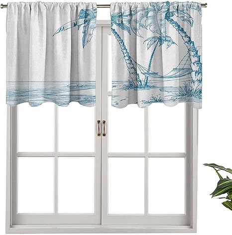 Hiiiman Cenefa de cortina con aislamiento térmico para decoración del