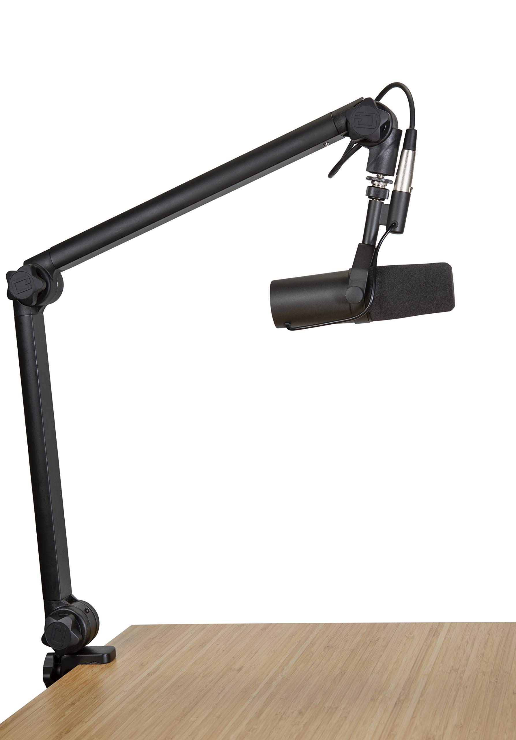 Gator Frameworks Deluxe DeskMounted Broadcast Microphone Boom Stand