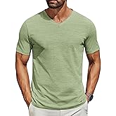 COOFANDY Men's T Shirts Short Sleeve Classic V Neck T-Shirt Casual Summer Basic Tee Shirt
