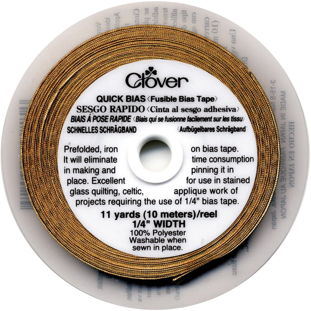 clover Quick Bias Tape: 6mm x 10m: Gold, cotton, 6