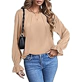 Dokotoo Womens Blouses for Women Dressy Casual Womens Fall Fashion 2025 Tops Women's Long Sleeve Blouses