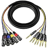 EBXYA 8 Channel 1/4 Inch TRS to XLR Snake