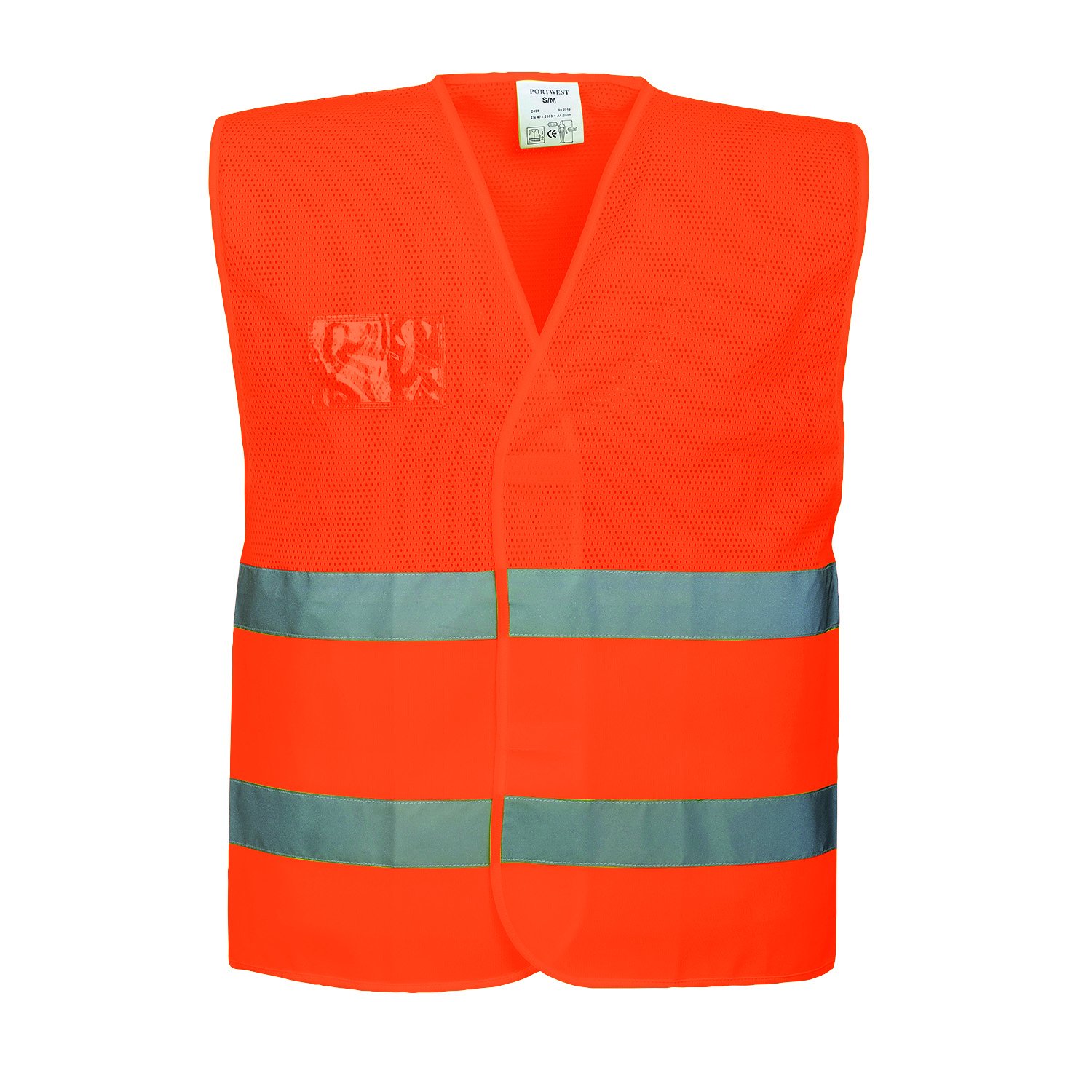 Portwest Hi-Vis Half Mesh Vest, Size: 4X/5X, Colour: Orange, C494ORR4X/5X โ image 1