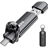 SSK USB C Drive 1tb,Dual Flash Drive Speed up tp 550MB/s 2-in-1 Memory Stick Type C+USB A 3.2 Gen2 Portable External Solid State SSD Thumb Drive for iPhone 15/16/PS4/Android Phone/Tablet/Windows/Mac