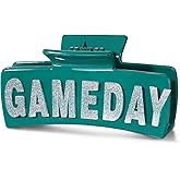 PHALIN Game Day Hair Clip for Women 4 inches Sport Football Hair Claw Red Blue White Acrylic Claw Clips Football Mom Hair Accessories Game Day Outfits Sport Party Favors Gifts (Green)