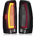 Tresound LED Tail Light for Chevy Avalanche 2007 2008 2009 2010 2011 2012 2013, Rear Taillight Assembly, GM2800222 GM2801222, Chrome Housing Smoked Lens