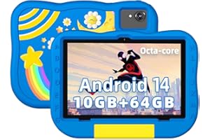 2024 New Tablet 10 inch, Android 14 Tablets, Octa-Core Table t 10+64GB (1TB Expandable), Tablet with Shockproof Case, 2.4G+5G