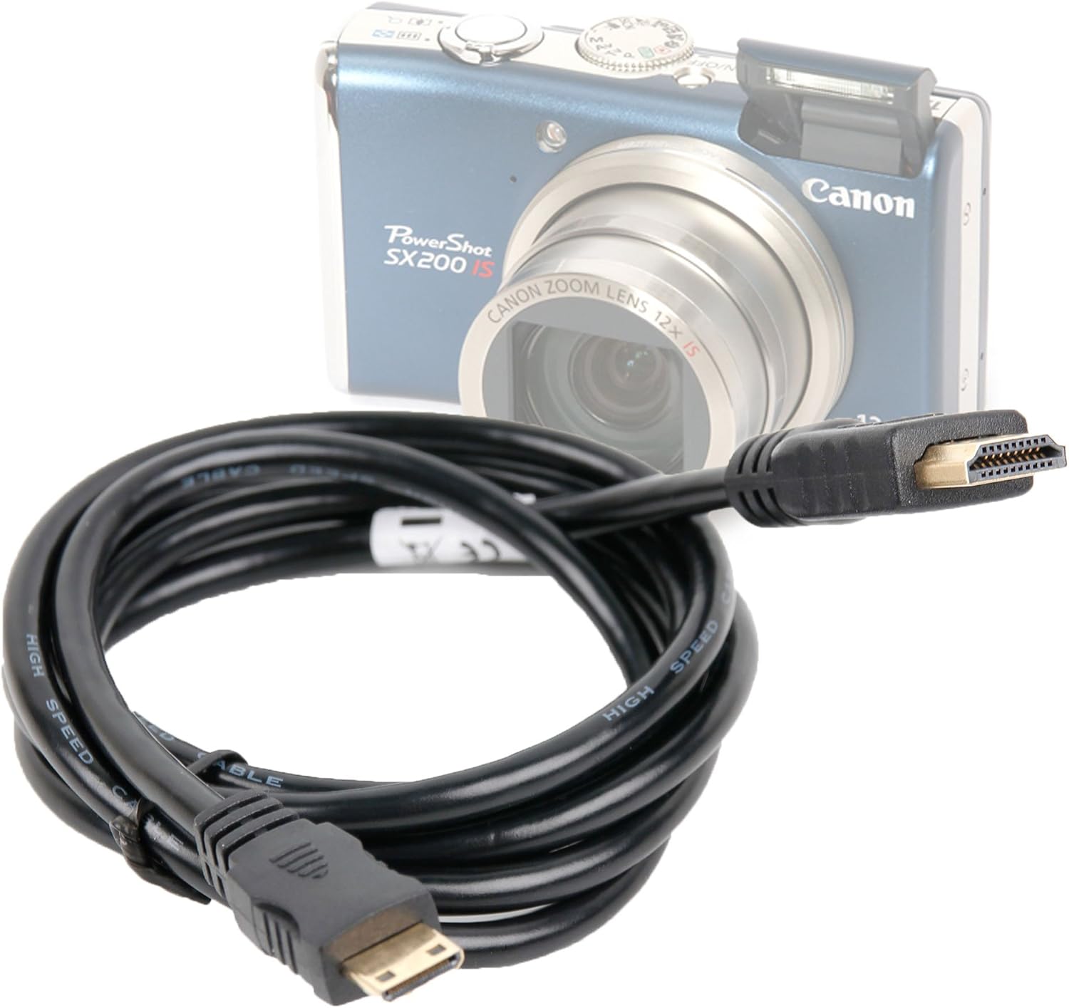 DURAGADGET cavo mini HDMI/HDMI per Canon PowerShot SD4500 IS, SX200 IS
