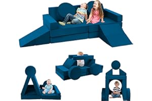 Edbuosy Toddler Couch Kids Sofa Modular - 18pcs Children Couches Building Fort, Convertible Foam Playing Cushion Creative Playroom Floor Furniture for Baby 1-3 to Teen Sofa and Play Set