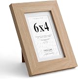 Fabian Clarke London 6x4 Modern Oak Photo Frame with White Mount 5x3 view 4