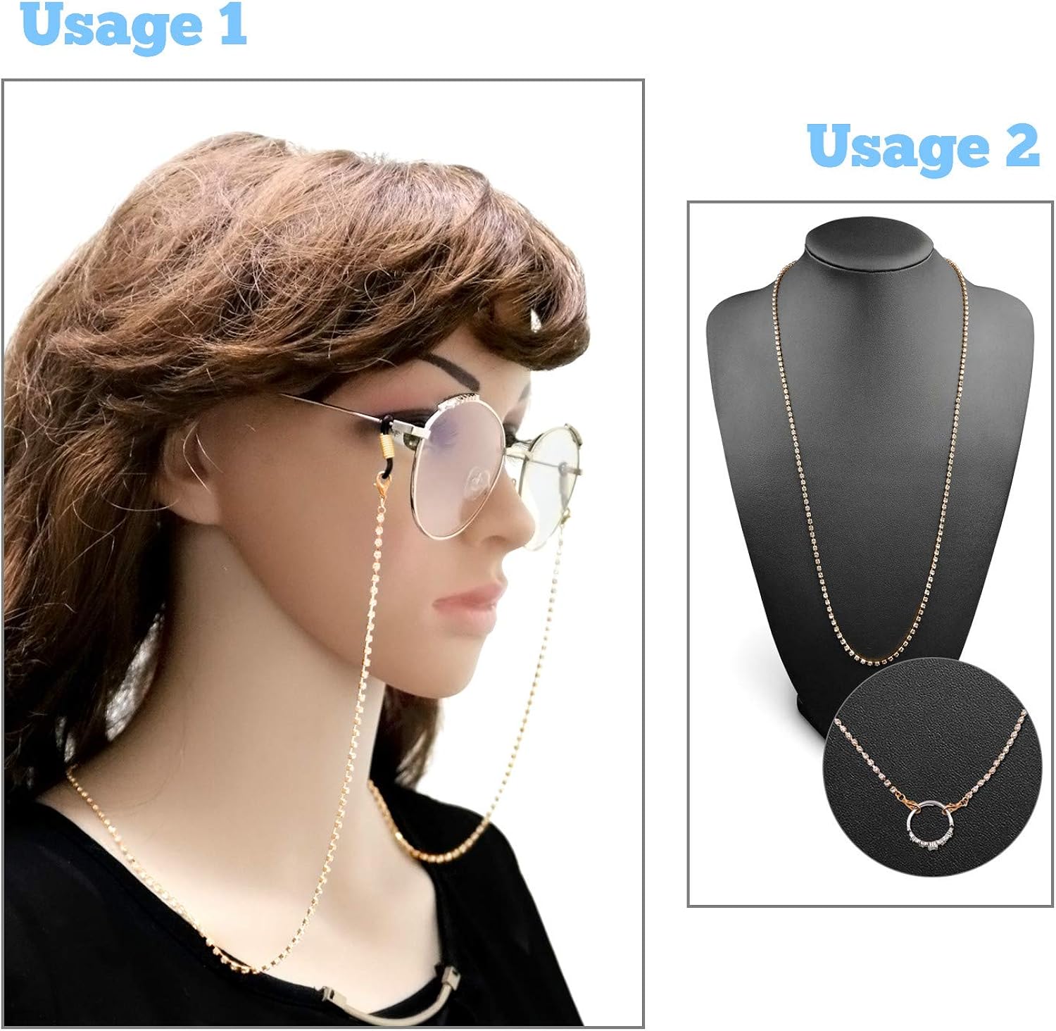 bling eyeglass chain