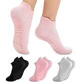 Walifrey Grip Pilates Socks, Yoga Socks with Grips for Women Non Slip