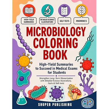 Microbiology Coloring Book; High-Yield Summaries to Succeed in