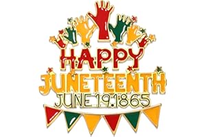 FAERLIIRY Juneteenth Brooch Pins Black History Month Alloy Pins Juneteenth Freedom Day Badges Celebrate Black Freedom Brooch Pin 1865 Black History Activity Supplies Decoration