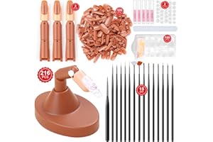 Saviland Nail Practice Finger for Acrylic Nails: Adjustable Nail Practice Hand Fake Mannequin Training Finger Replaceable Nail Tips Nail Art Brush Tools Kit Beginner Home DIY