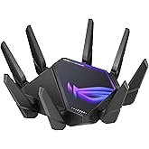 ASUS ROG Rapture WiFi 6E Gaming Router (GT-AXE16000) - Quad-Band, 6 GHz Ready, Dual 10G Ports, 2.5G WAN Port, AiMesh( ) (Rene