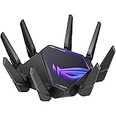 ASUS ROG Rapture WiFi 6E Gaming Router (GT-AXE16000) - Quad-Band, 6 GHz Ready, Dual 10G Ports, 2.5G WAN Port, AiMesh Support,