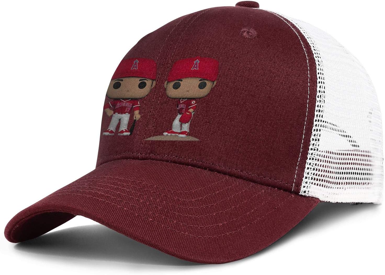 Man's Womens 27-Mike-Trout-Red-Logo- Cap Casual Hat Sports Caps