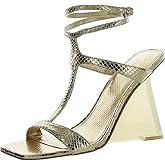 Guess Women's Bacio Wedge Sandal, Gold, 8.5